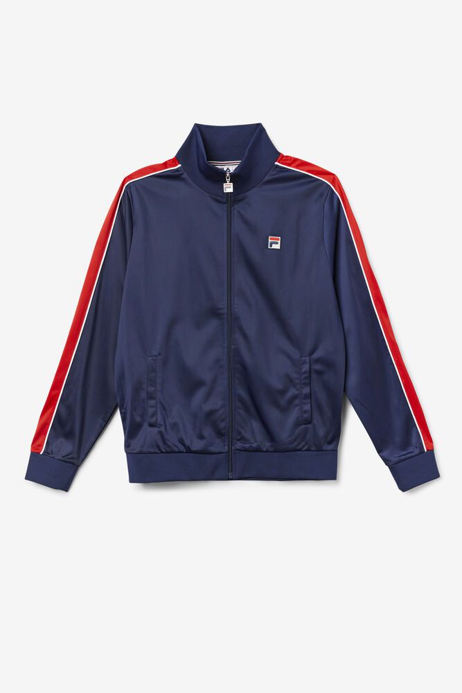 Fila Jacket Wicks Track Mens Navy - India TAD-398406